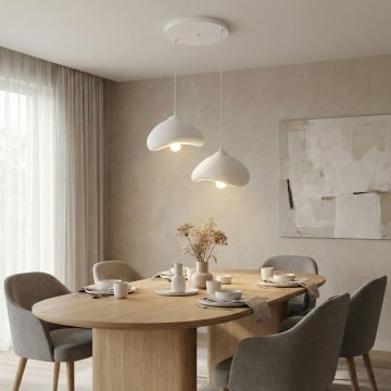 Brilagi - Lampadario a cavo LUNA 2xE27/40W/230V Ø 45 cm bianco