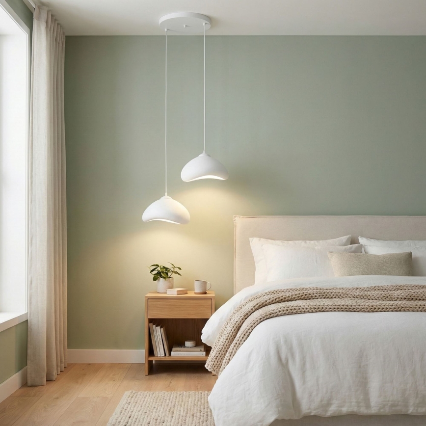 Brilagi - Lampadario a cavo LUNA 2xE27/40W/230V Ø 45 cm bianco