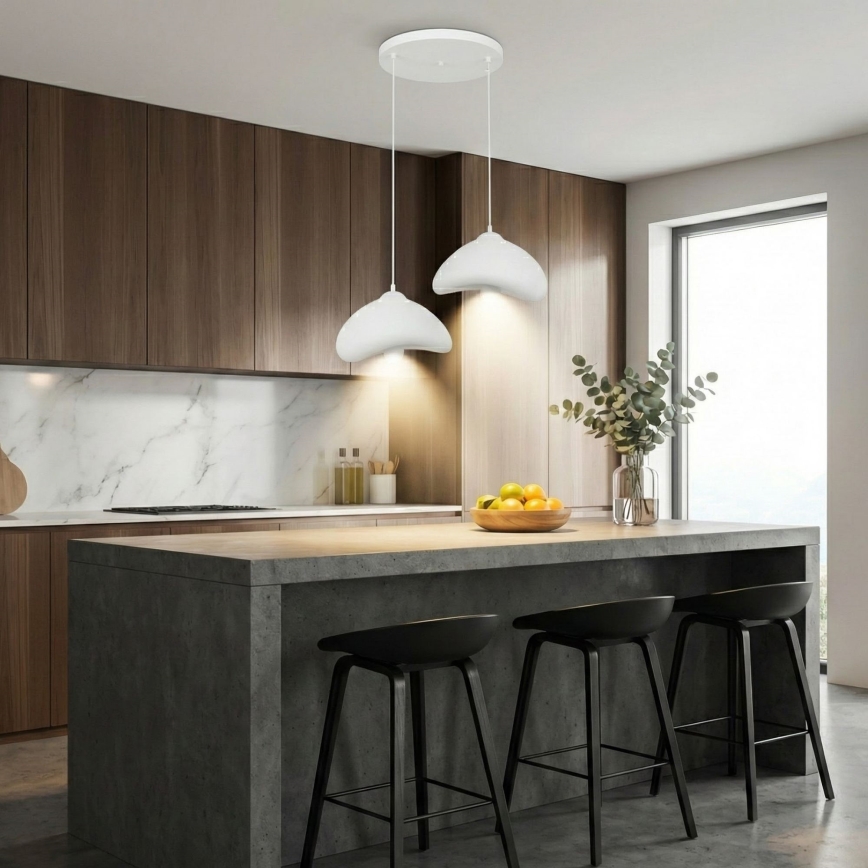 Brilagi - Lampadario a cavo LUNA 2xE27/40W/230V Ø 45 cm bianco