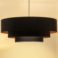 Brilagi - Lampadario a cavo LUNETA 3xE27/60W/230V Ø 80 cm nero/oro