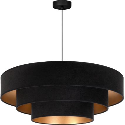 Brilagi - Lampadario a cavo LUNETA 3xE27/60W/230V Ø 80 cm nero/oro