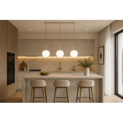 Brilagi - Lampadario a cavo MILO 3xE27/60W/230V beige/oro