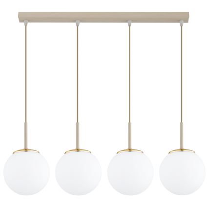 Brilagi - Lampadario a cavo MILO 4xE27/60W/230V beige/oro