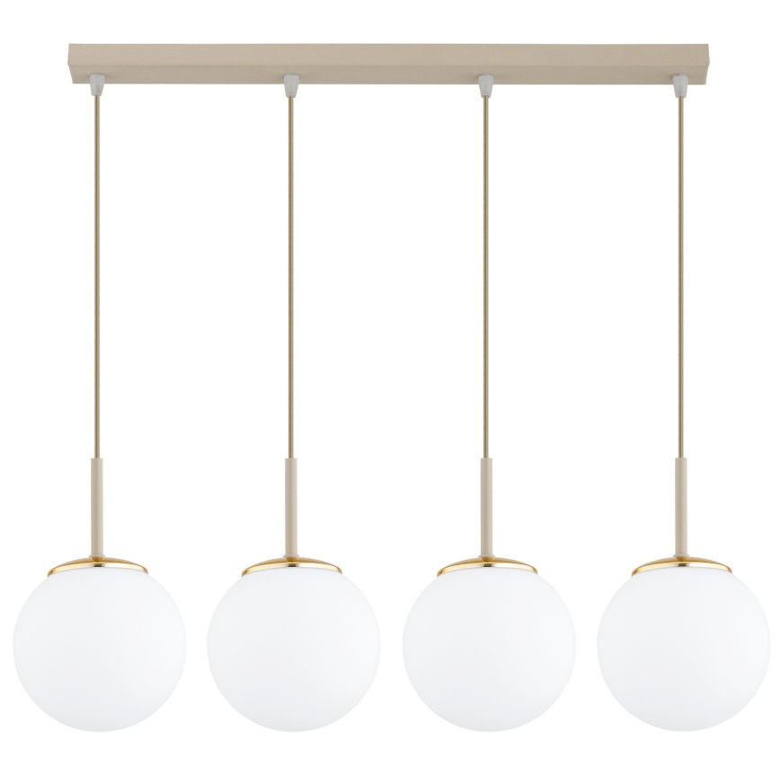 Brilagi - Lampadario a cavo MILO 4xE27/60W/230V beige/oro