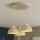 Brilagi - Lampadario a cavo MOON 3xE27/60W/230V beige/oro