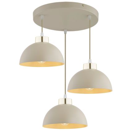 Brilagi - Lampadario a cavo MOON 3xE27/60W/230V beige/oro