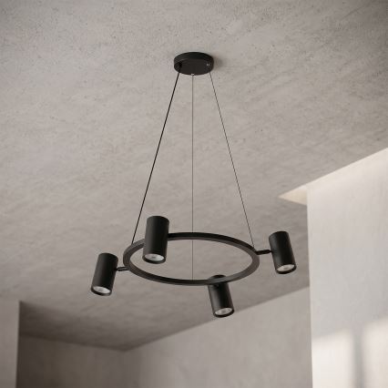 Brilagi - Lampadario a cavo SELE 4xGU10/30W/230V nero