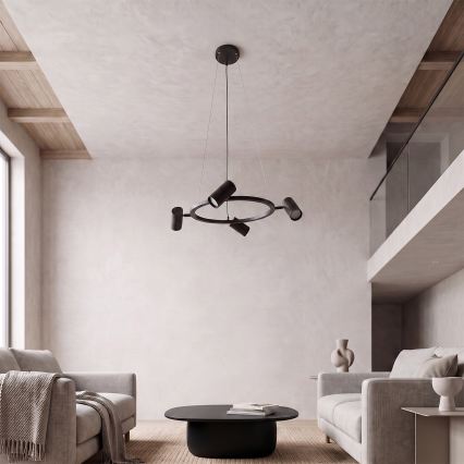 BRILAGI - Lampadario a cavo SELE 4xGU10/30W/230V nero