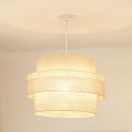 Brilagi - Lampadario a cavo SPACE YUTE 1xE27/15W/230V diam. 50 cm crema/bianco