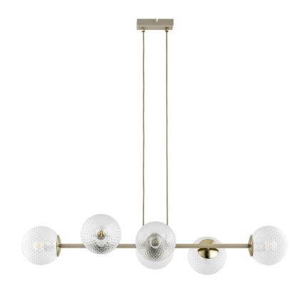 Brilagi - Lampadario a cavo STELLA 6xE27/60W/230V beige/oro