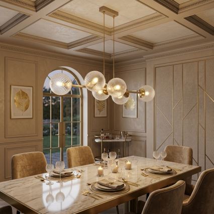 Brilagi - Lampadario a cavo STELLA 6xE27/60W/230V beige/oro