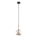 Brilagi - Lampadario a cavo VULCANO 1xG9/8W/230V marrone/beige fumé