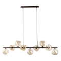 Brilagi - Lampadario a cavo VULCANO 9xG9/8W/230V marrone/beige fumé