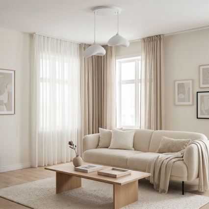 Brilagi - Lampadario a cavo WABI SABI 2xE27/40W/230V Ø 45 cm bianco