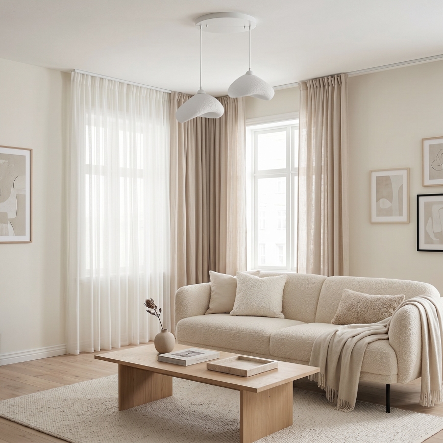 Brilagi - Lampadario a cavo WABI SABI 2xE27/40W/230V Ø 45 cm bianco
