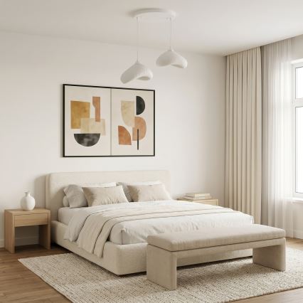 Brilagi - Lampadario a cavo WABI SABI 2xE27/40W/230V Ø 45 cm bianco