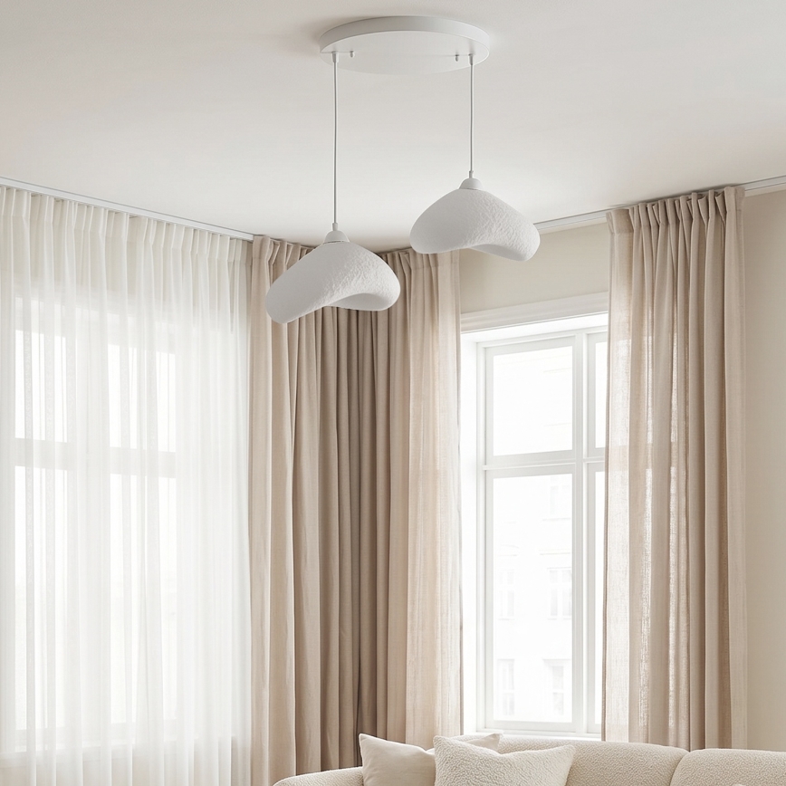 Brilagi - Lampadario a cavo WABI SABI 2xE27/40W/230V Ø 45 cm bianco