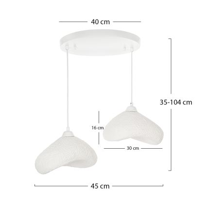 Brilagi - Lampadario a cavo WABI SABI 2xE27/40W/230V Ø 45 cm bianco
