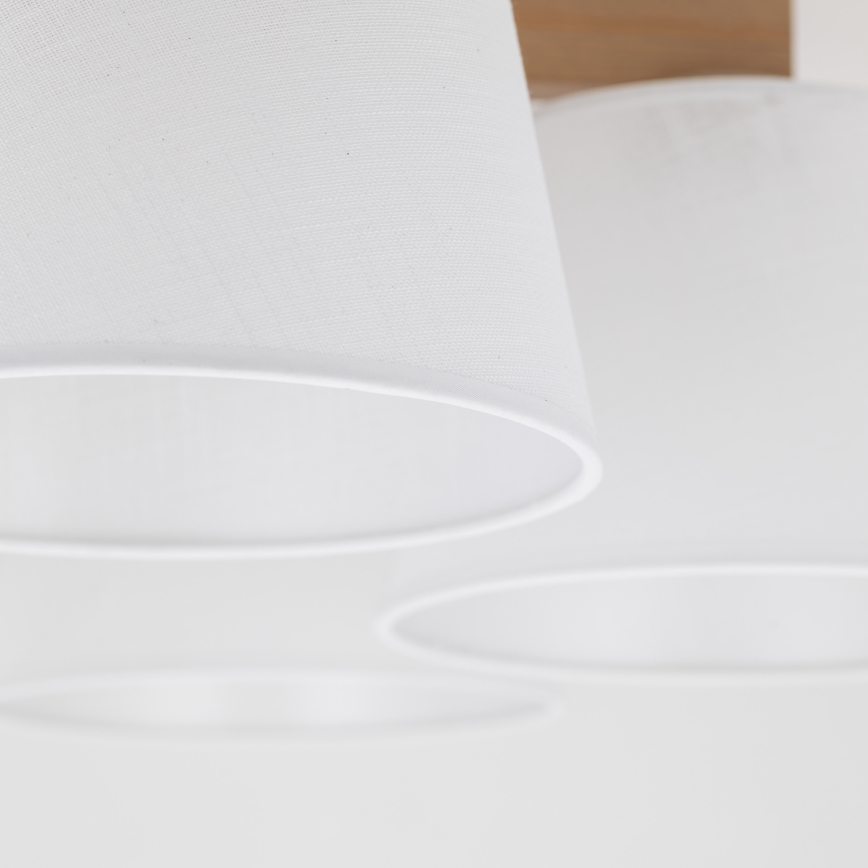 Brilagi - Lampadario a montaggio superficiale LATTE SABIA 5xE27/15W/230V pino/bianco