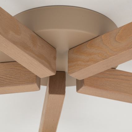 Brilagi - Lampadario a montaggio superficiale LATTE SABIA 5xE27/15W/230V pino/bianco