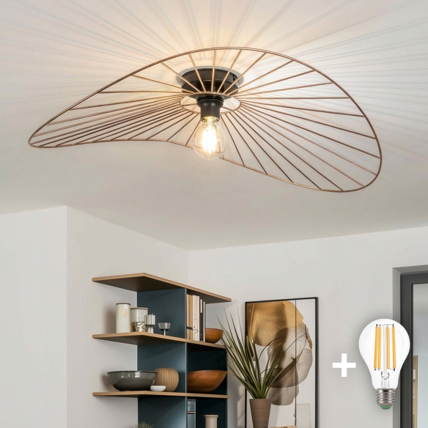 Brilagi - Lampadario a montaggio superficiale LED CERIA WIRE 1xE27/40W/230V 60x80 cm bronzo