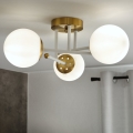 Brilagi - Lampadario a montaggio superficiale MALIVA 3xE14/15W/230V dorato/bianco