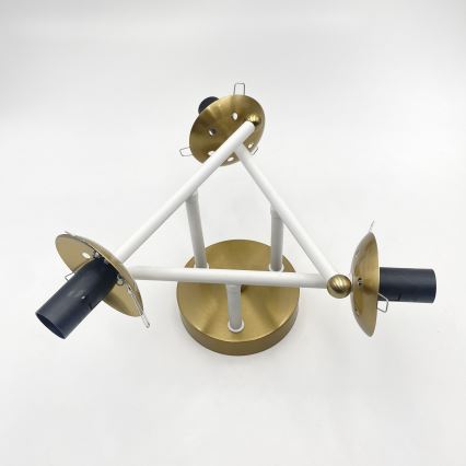 Brilagi - Lampadario a montaggio superficiale MALIVA 3xE14/15W/230V dorato/bianco