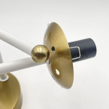 Brilagi - Lampadario a montaggio superficiale MALIVA 3xE14/15W/230V dorato/bianco