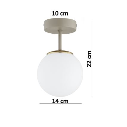 Brilagi - Lampadario a montaggio superficiale MILO ECRU 1xE27/60W/230V beige/oro