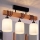 Brilagi - Lampadario a montaggio superficiale WOOD GLASS 3xE27/60W/230V pino/nero/bianco