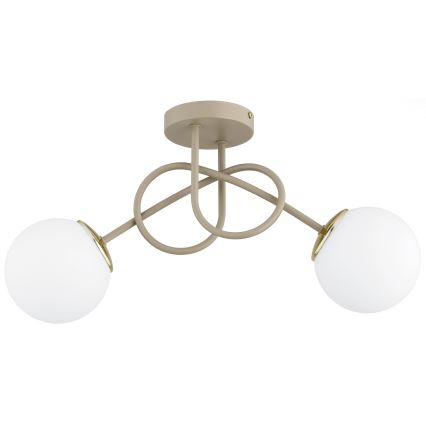 Brilagi - Lampadario a plafone 2xE27/60W/230V beige/oro