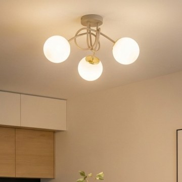 Brilagi - Lampadario a plafone 3xE27/60W/230V beige/oro