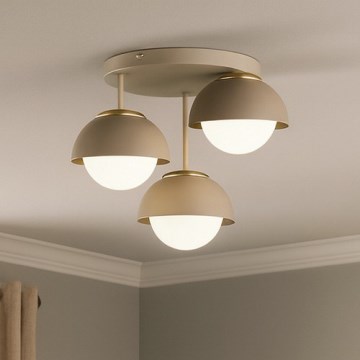Brilagi - Lampadario a plafone 3xE27/60W/230V beige/oro