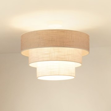 Brilagi - Lampadario a plafone ALASKA LUNETA 1xE27/15W/230V diametro 45 cm grigio/color crema