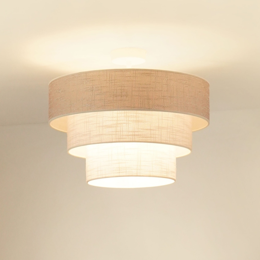 Brilagi - Lampadario a plafone ALASKA LUNETA 1xE27/15W/230V diametro 45 cm grigio/color crema
