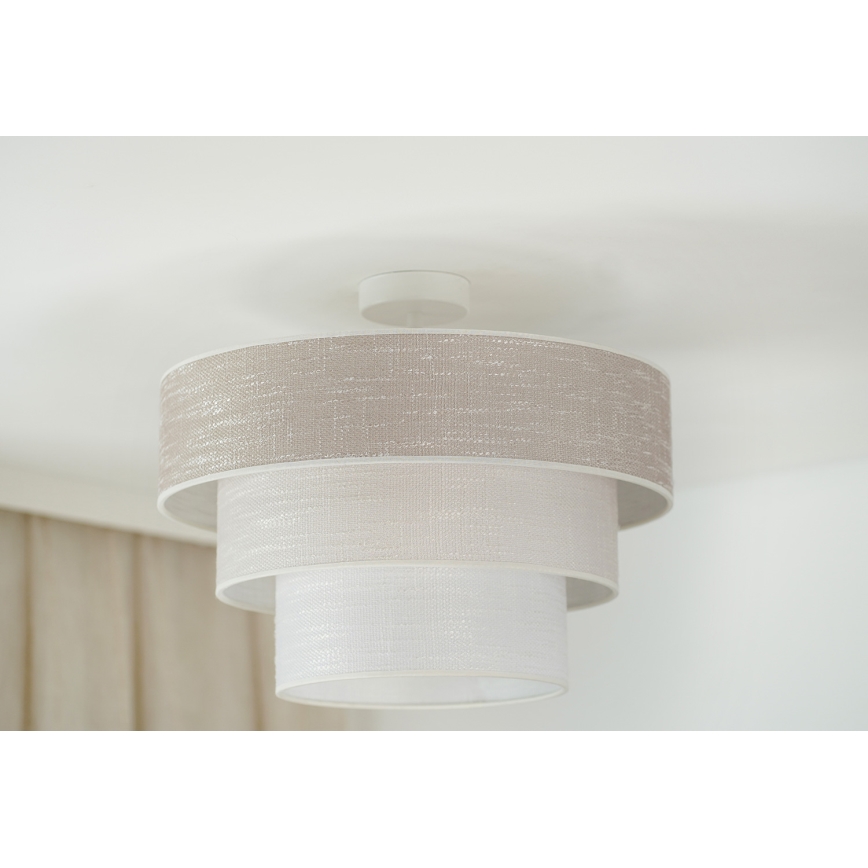 Brilagi - Lampadario a plafone ALASKA LUNETA 1xE27/15W/230V diametro 45 cm grigio/color crema