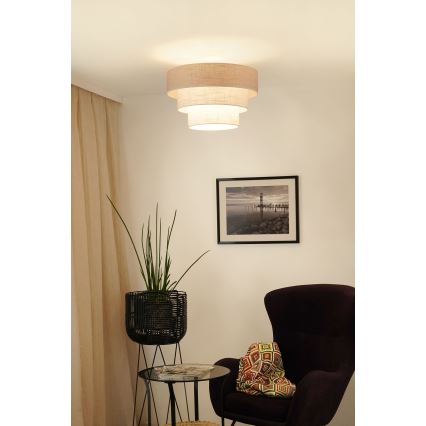 Brilagi - Lampadario a plafone ALASKA LUNETA 1xE27/15W/230V diametro 45 cm grigio/color crema