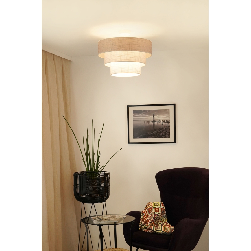 Brilagi - Lampadario a plafone ALASKA LUNETA 1xE27/15W/230V diametro 45 cm grigio/color crema