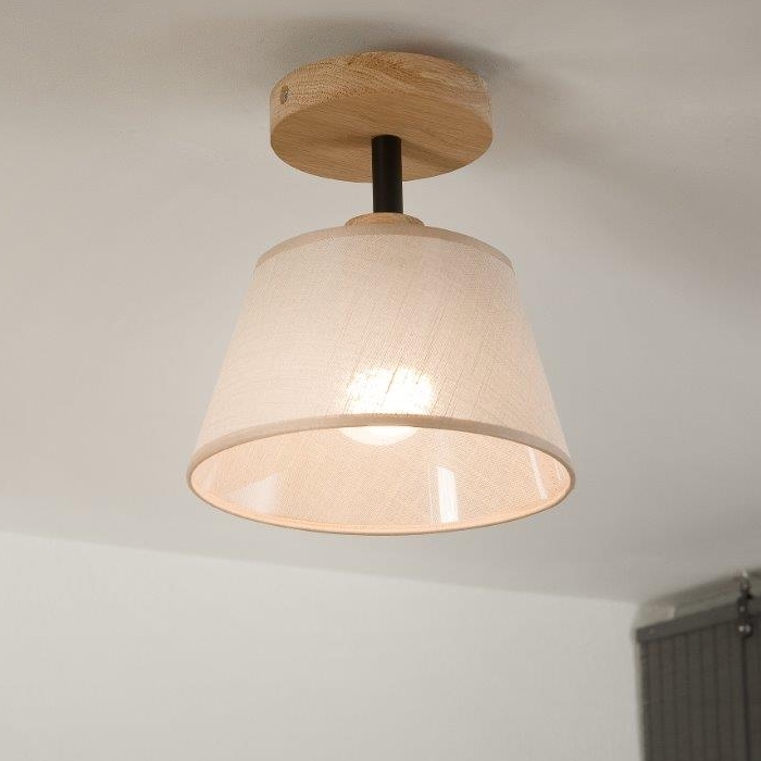 Brilagi - Lampadario a plafone ANTHONY 1xE14/60W/230V quercia/beige