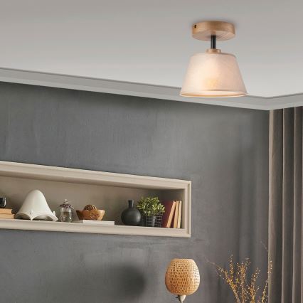 Brilagi - Lampadario a plafone ANTHONY 1xE14/60W/230V quercia/beige