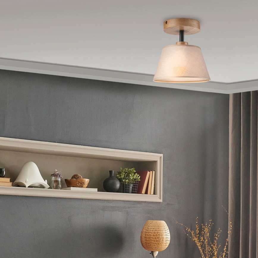 Brilagi - Lampadario a plafone ANTHONY 1xE14/60W/230V quercia/beige