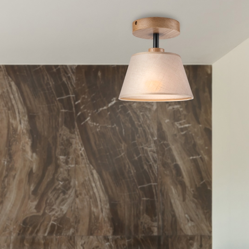 Brilagi - Lampadario a plafone ANTHONY 1xE14/60W/230V quercia/beige