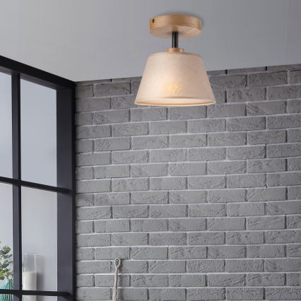 Brilagi - Lampadario a plafone ANTHONY 1xE14/60W/230V quercia/beige