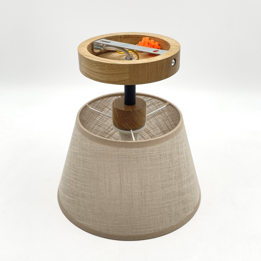 Brilagi - Lampadario a plafone ANTHONY 1xE14/60W/230V quercia/beige
