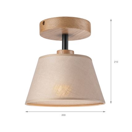 Brilagi - Lampadario a plafone ANTHONY 1xE14/60W/230V quercia/beige