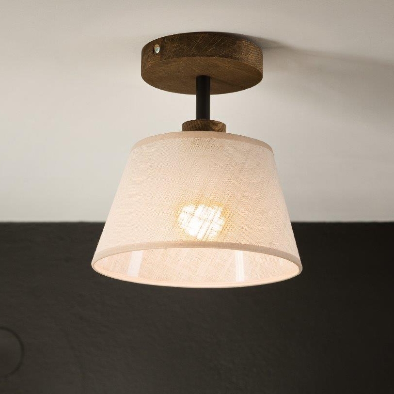Brilagi - Lampadario a plafone ANTHONY 1xE14/60W/230V quercia/beige