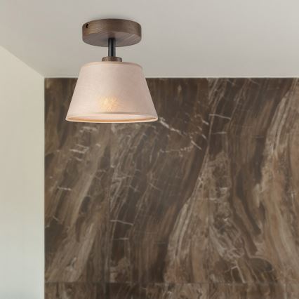 Brilagi - Lampadario a plafone ANTHONY 1xE14/60W/230V quercia/beige