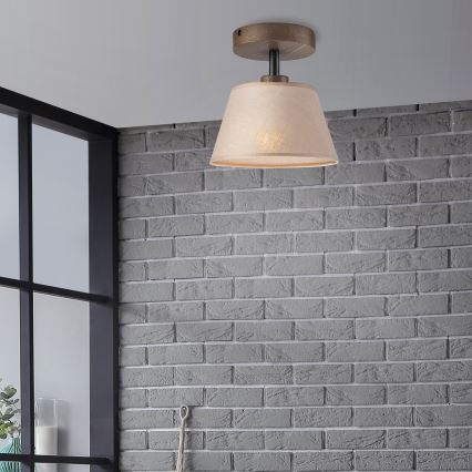 Brilagi - Lampadario a plafone ANTHONY 1xE14/60W/230V quercia/beige