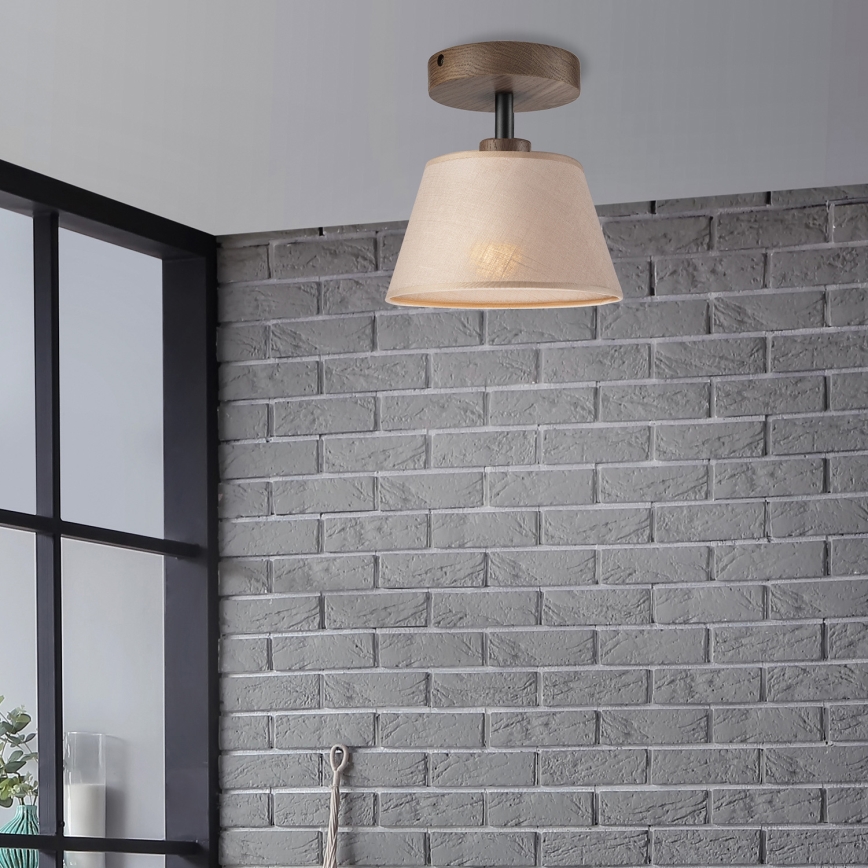 Brilagi - Lampadario a plafone ANTHONY 1xE14/60W/230V quercia/beige