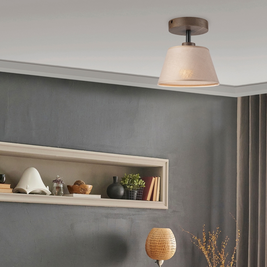 Brilagi - Lampadario a plafone ANTHONY 1xE14/60W/230V quercia/beige